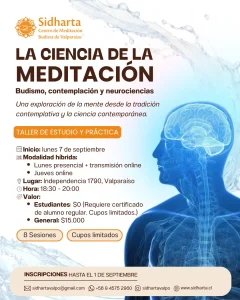 Afiche taller ciencia de la meditación